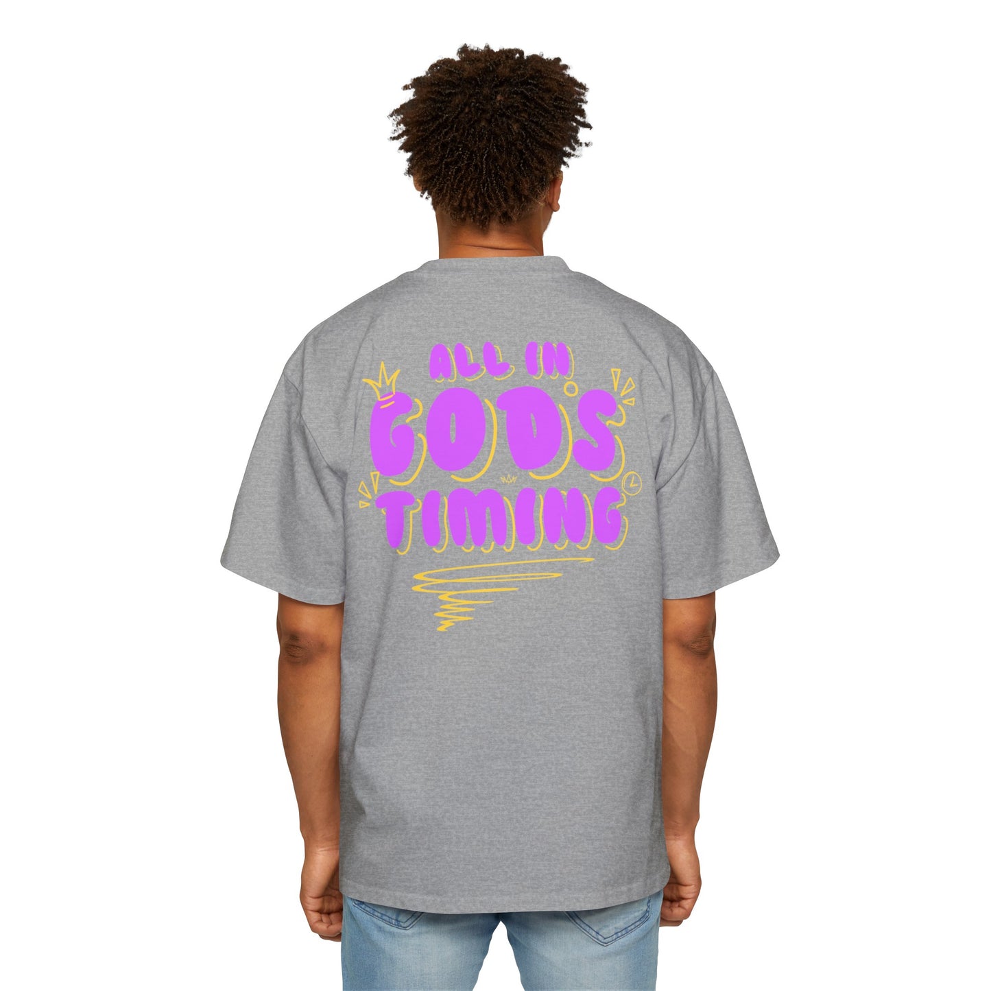 All In Gods Timing Oversized Tee