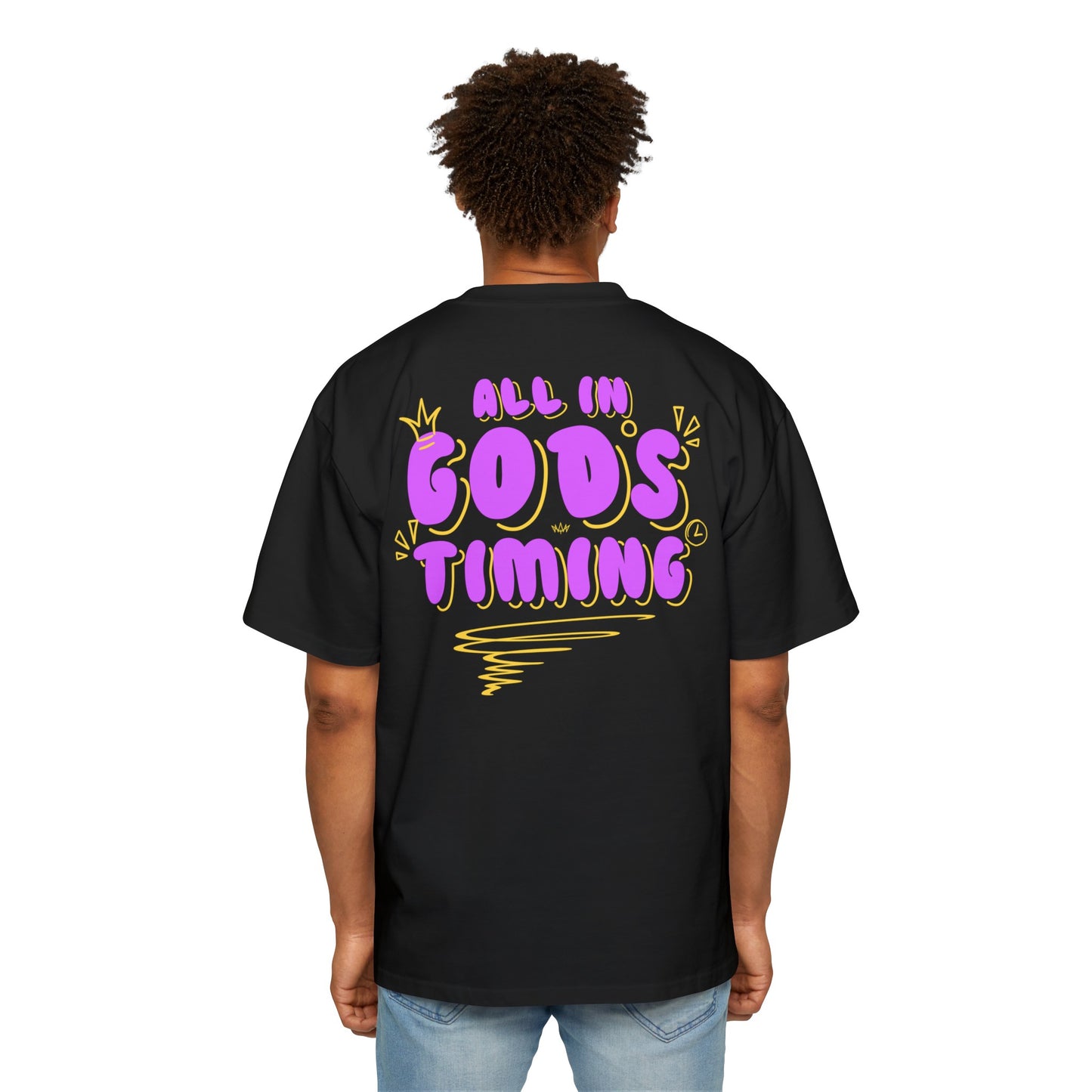 All In Gods Timing Oversized Tee